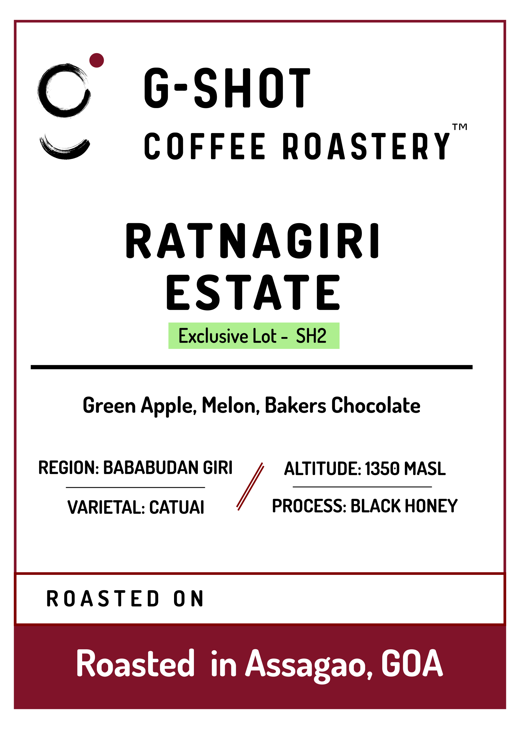 Ratnagiri Estate "Black Honey" - Microlot SH2